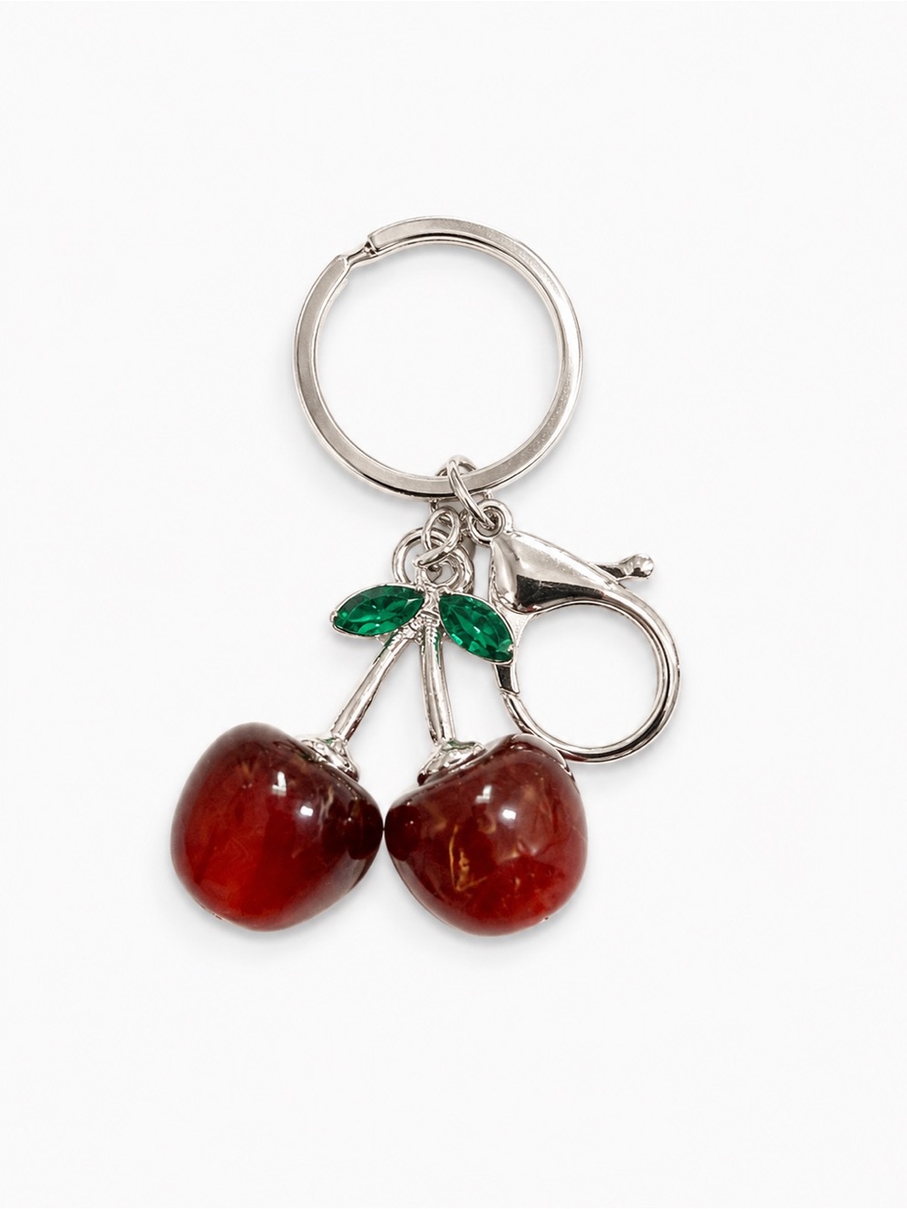🍒 Cute Cherry Keychain Charm | Red Cherry Purse Charm Bag Accessory